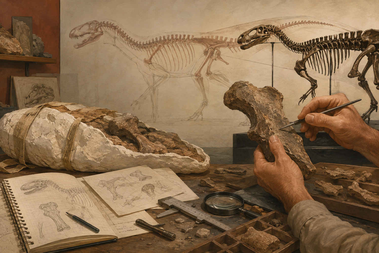 Cómo distinguir evidencia e hipótesis en una reconstrucción de dinosaurio